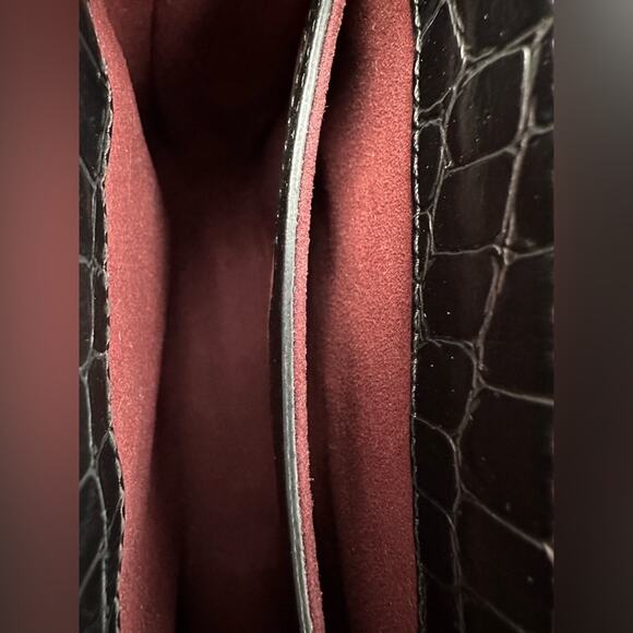 Authentic Stella McCartney Croc Embossed Faux Leather Falabella Star Box Bag - Picture 10 of 12